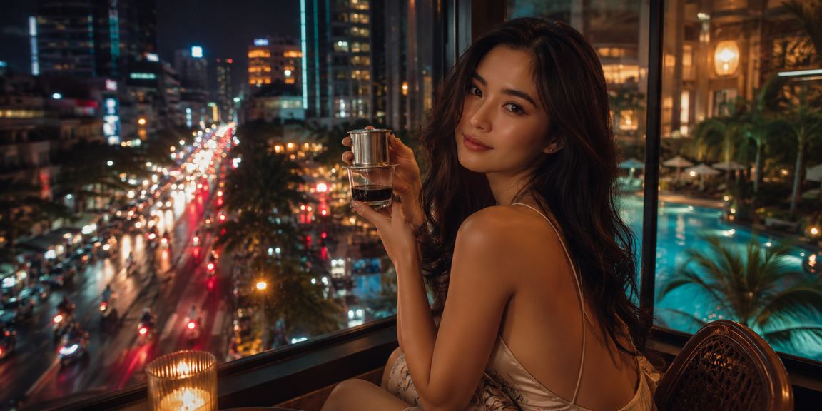 Người dùng tại Hồ Chí Minh kiểm tra đăng ký và ưu đãi VIP trong quán cà phê