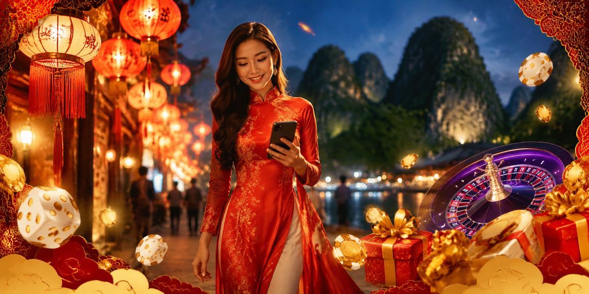 Người dùng Ninh Bình kiểm tra lịch thể thao bằng điện thoại tại chợ đêm